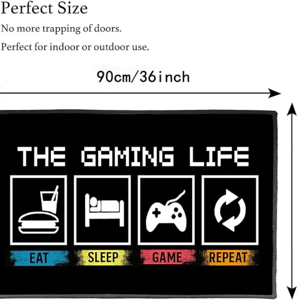Game life 3D printed modern carpet Size 36''x 24''